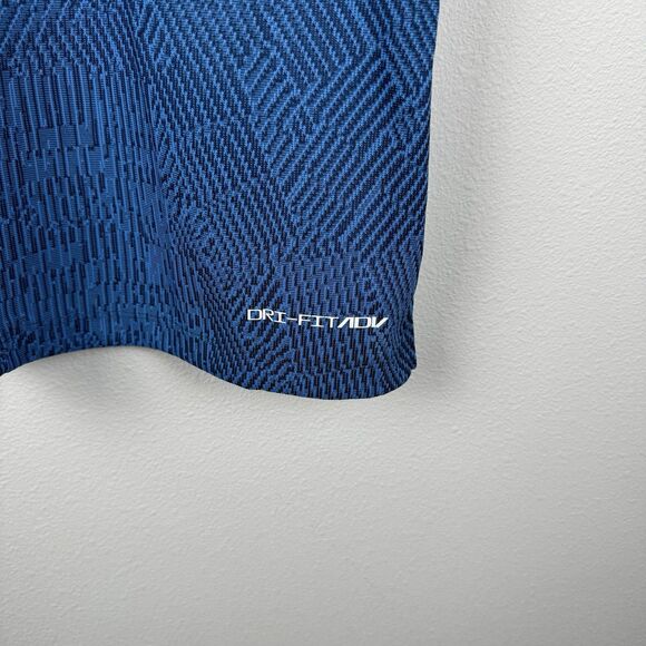 Nike Mens Dri-FIT ADV Tour Textured Short Sleeve Golf Polo Blue FD5731-402 Sz L - Picture 8 of 9